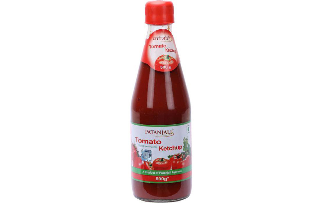 Patanjali Tomato Ketchup    Glass Bottle  500 grams